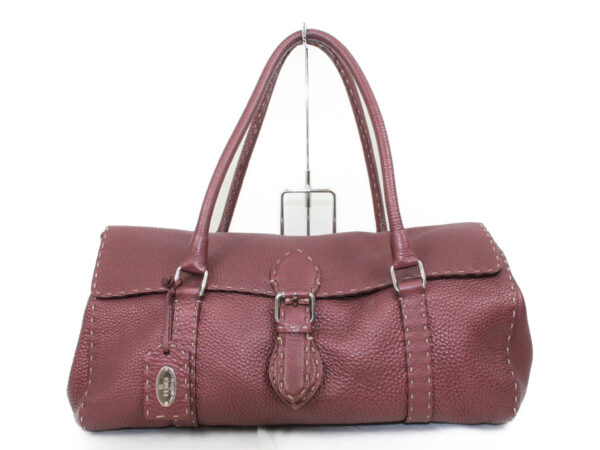 imgrc0073091920 Fendi Selleria Handbag Leather Wine Red