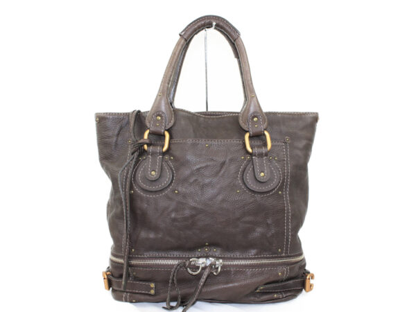 imgrc0073093535 Chloe Paddington Tote Bag Calfskin Leather Brown