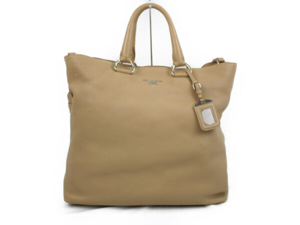 imgrc0073095659 Prada 2WAY Tote Bag Beige Brown