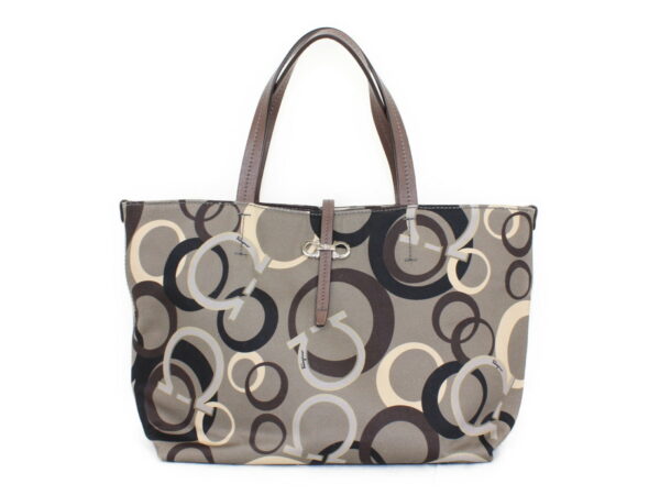 imgrc0073095992 Ferragamo Gancini Tote Bag Gray Brown