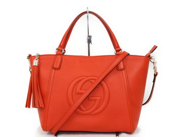 imgrc0073096167 Gucci Soho 2WAY Handbag Leather Orange