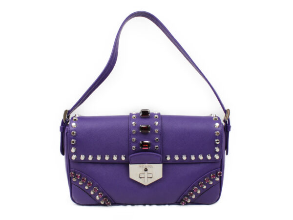 imgrc0073097624 Prada Saffiano Soft Handbag Shoulder Purple