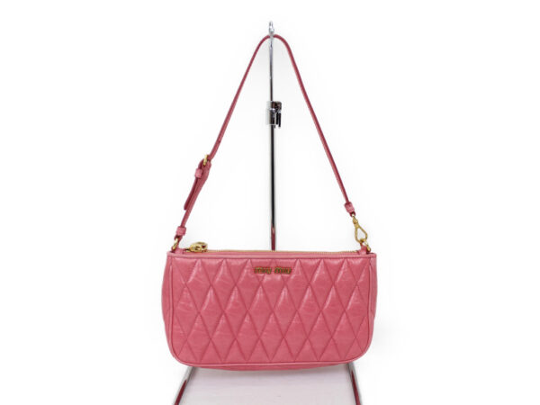 imgrc0073098449 Miu Miu 2WAY Chain Shoulder Bag Leather Pink