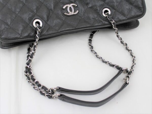 imgrc0073143438 Chanel Cambon Leather Chain Tote Bag Black