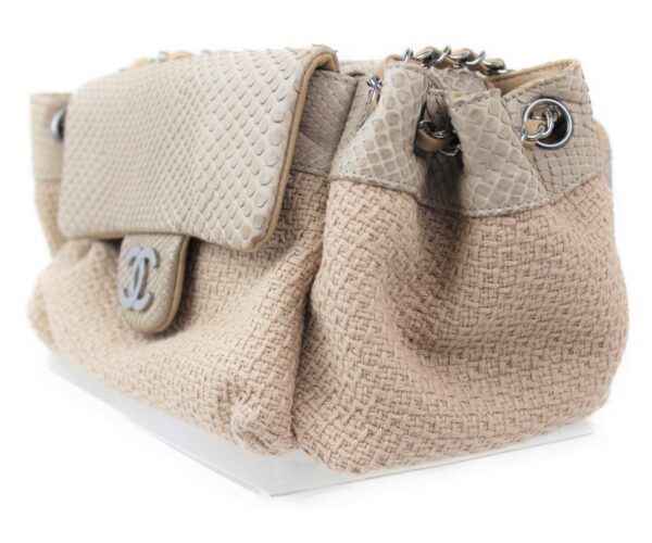 imgrc0073146182 Chanel Python Chain Shoulder Bag Beige