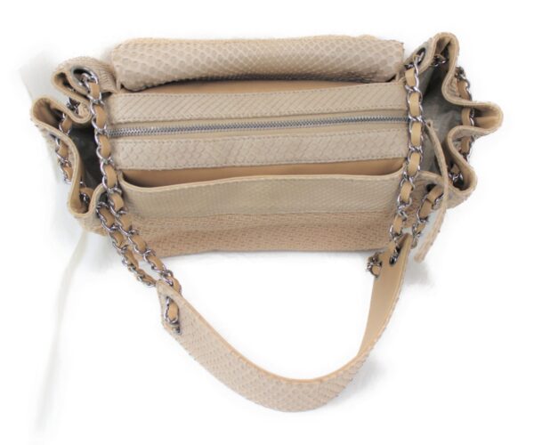 imgrc0073146193 Chanel Python Chain Shoulder Bag Beige