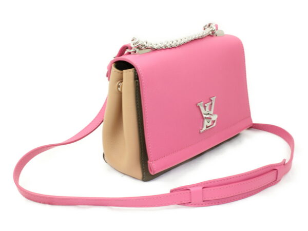 imgrc0073170290 Louis Vuitton Lock Me 2 BB Handbag Leather Pink Khaki