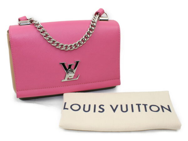 imgrc0073170299 Louis Vuitton Lock Me 2 BB Handbag Leather Pink Khaki