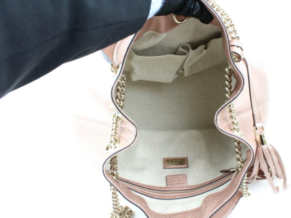 imgrc0073176378 Gucci Soho Chain Tote Pink Leather