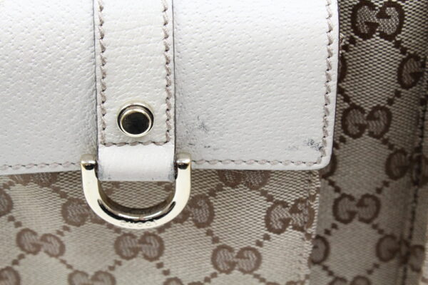 imgrc0073176621 Gucci Mini Bag Leather Canvas White