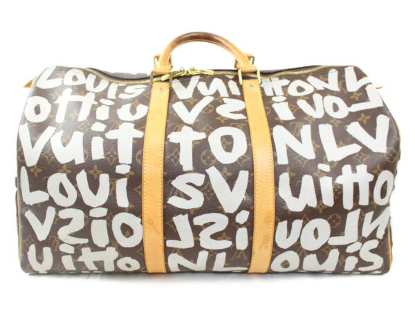 imgrc0073199993 Louis Vuitton Keepall 50 Travel Bag Monogram Graffiti Brown