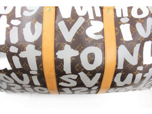 imgrc0073199997 Louis Vuitton Keepall 50 Travel Bag Monogram Graffiti Brown