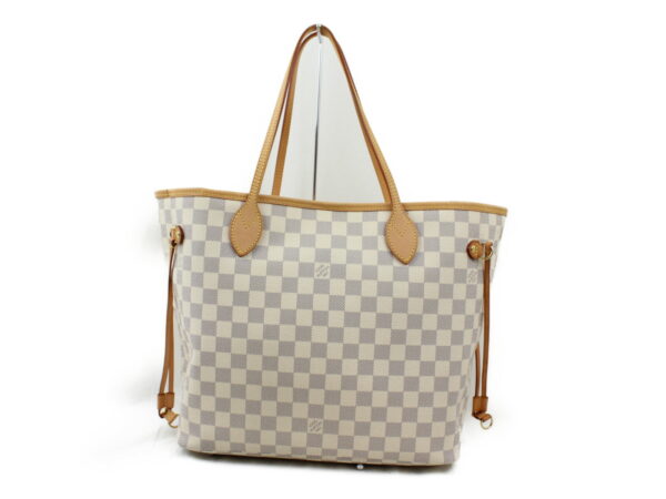 imgrc0073213124 Louis Vuitton Neverfull MM Tote Bag Damier Azur Brown