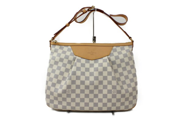 imgrc0073325915 Louis Vuitton Siracusa MM Crossbody Bag Damier Azur Brown