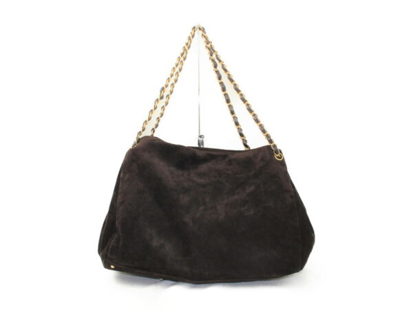 imgrc0073478338 Chanel Suede Chain Shoulder Bag Brown