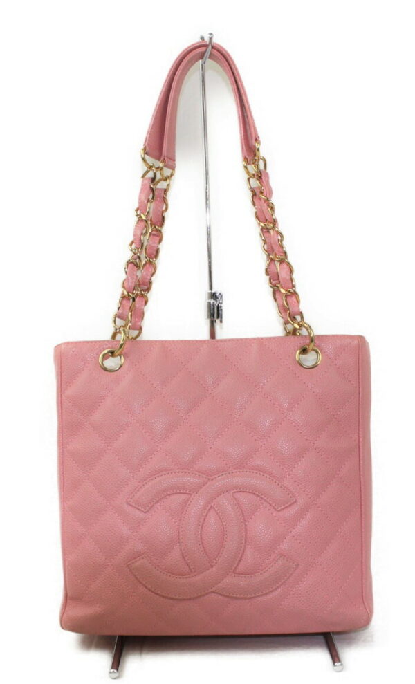 imgrc0073478357 Chanel Reprint Chain Tote Bag Pink Caviar Skin