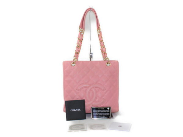 imgrc0073478371 Chanel Reprint Chain Tote Bag Pink Caviar Skin