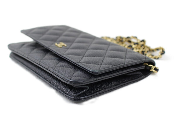 imgrc0073491043 Chanel Chain Wallet Caviar Skin Black