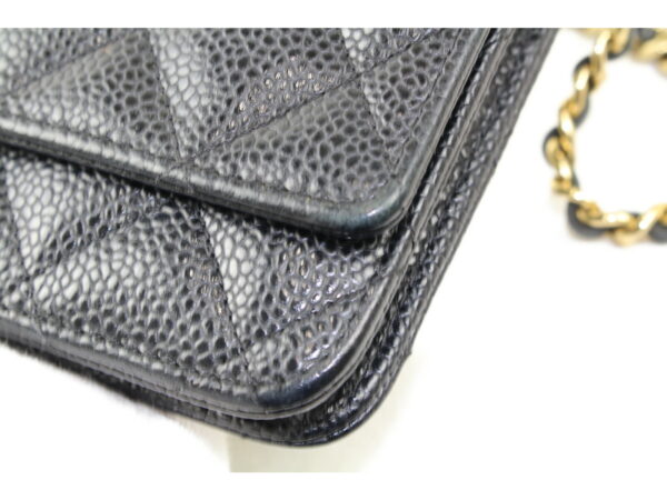 imgrc0073491069 Chanel Chain Wallet Caviar Skin Black