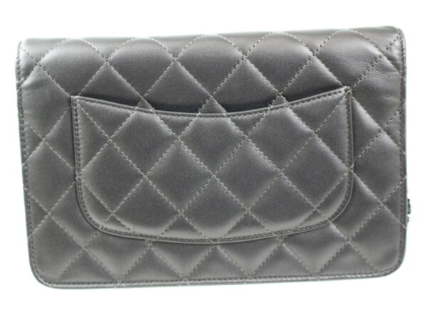 imgrc0073491157 Chanel Chain Wallet Leather Gray