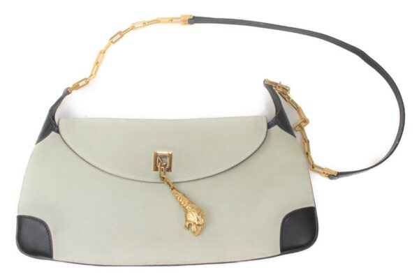 imgrc0073624064 Gucci Chain Shoulder Bag Suede Leather Beige Black