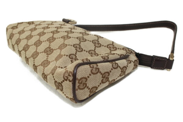 imgrc0073624962 Gucci Mini Pouch Canvas Leather Beige Brown