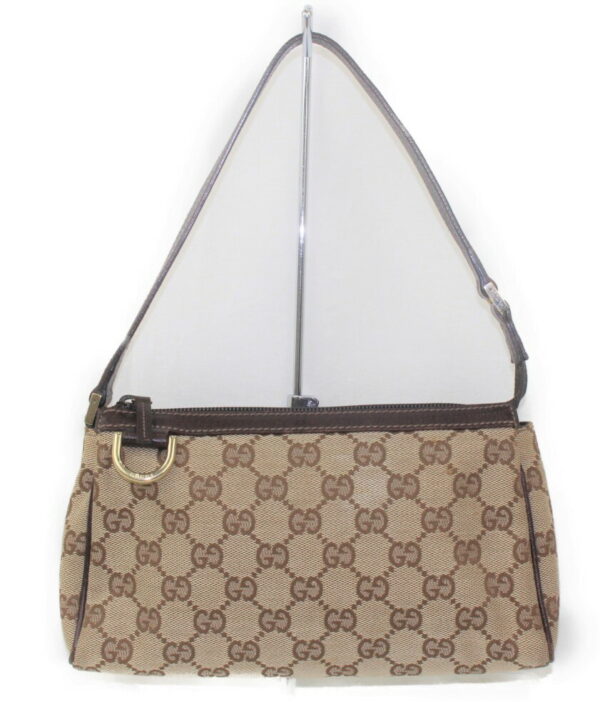 imgrc0073624977 Gucci Mini Pouch Canvas Leather Beige Brown