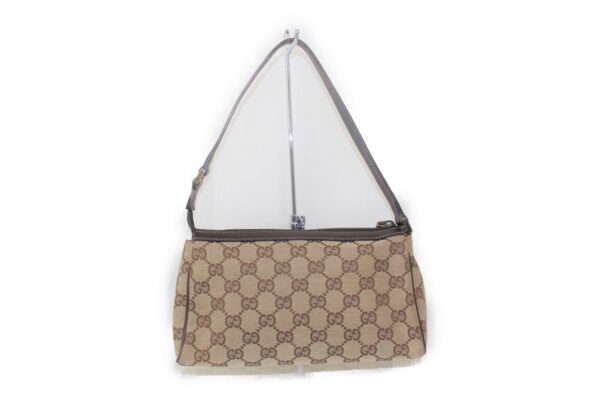 imgrc0073624978 Gucci Mini Pouch Canvas Leather Beige Brown