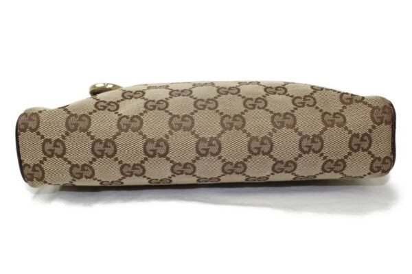 imgrc0073624981 Gucci Mini Pouch Canvas Leather Beige Brown