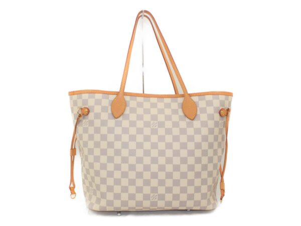 imgrc0073754519 Louis Vuitton Neverfull MM Tote Bag Damier Azur Rose Ballerine