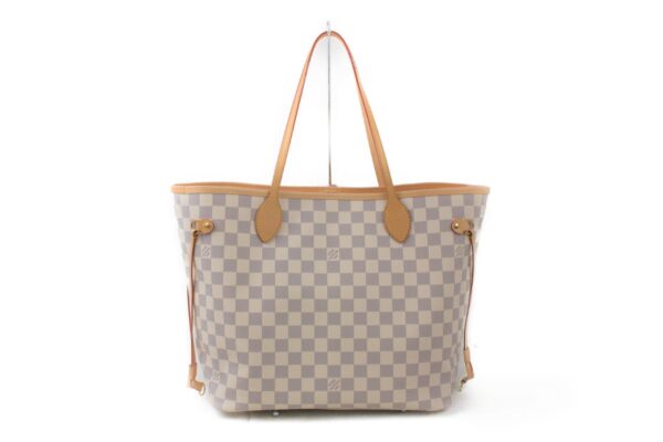 imgrc0073854824 Louis Vuitton Neverfull MM Tote Bag Damier Azur White