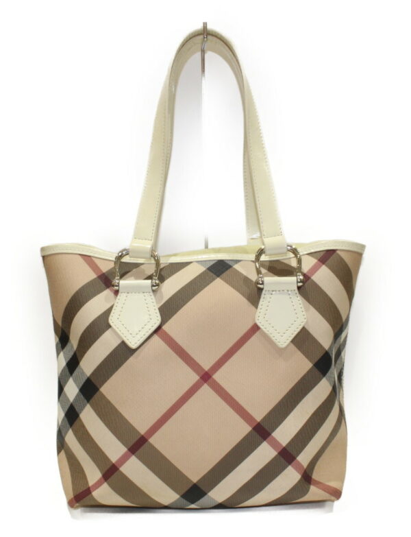 imgrc0074025493 Burberry Plaid Tote Bag Beige White