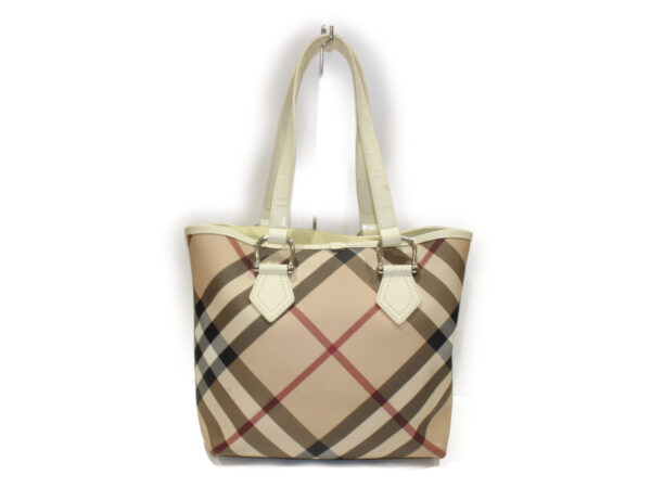 imgrc0074025494 Burberry Plaid Tote Bag Beige White