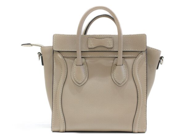 imgrc0074054644 Celine Luggage Nano Shopper Leather Handbag Beige