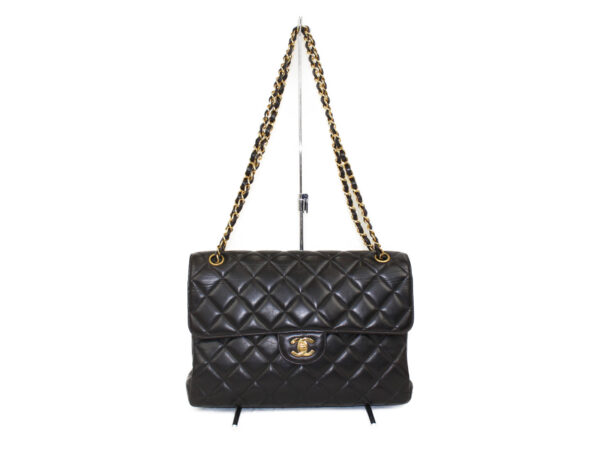 imgrc0074170498 Chanel W Face Chain Shoulder Bag Black