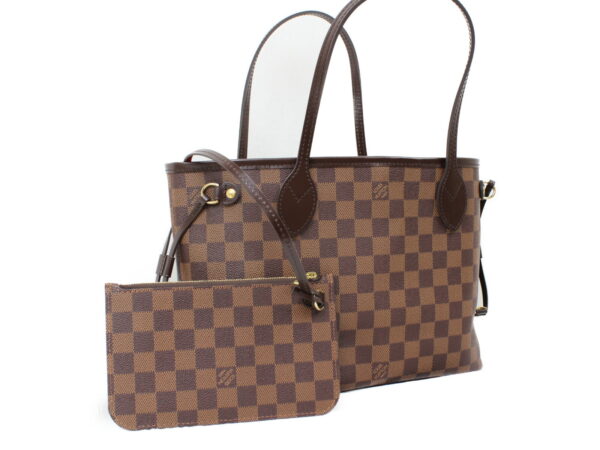 imgrc0074258092 Louis Vuitton Neverfull Pm Handbag Damier Canvas Brown