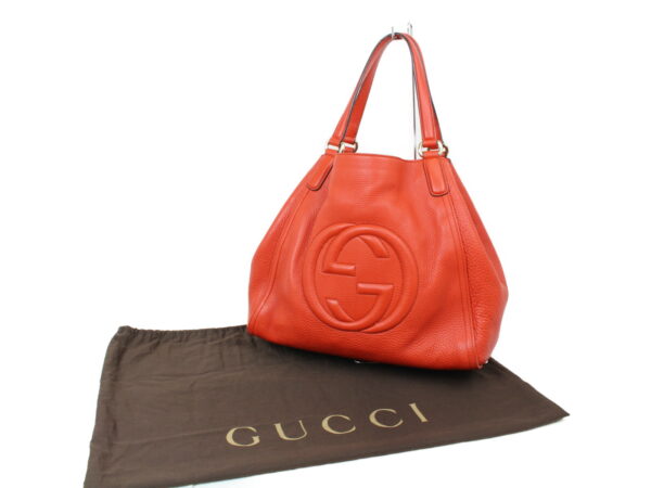 imgrc0074273213 Gucci Interlocking Handbag Leather Orange