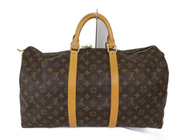 imgrc0074278893 Louis Vuitton Keepall 50 Monogram Travel Bag Brown