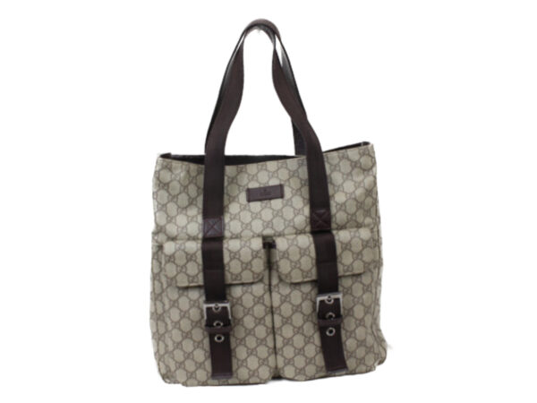 imgrc0074299460 Gucci GG Campus Tote Bag Leather Brown