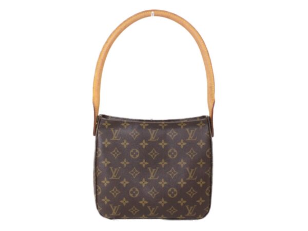 imgrc0074481773 Louis Vuitton Looping Mm Shoulder Bag Monogram Canvas Brown