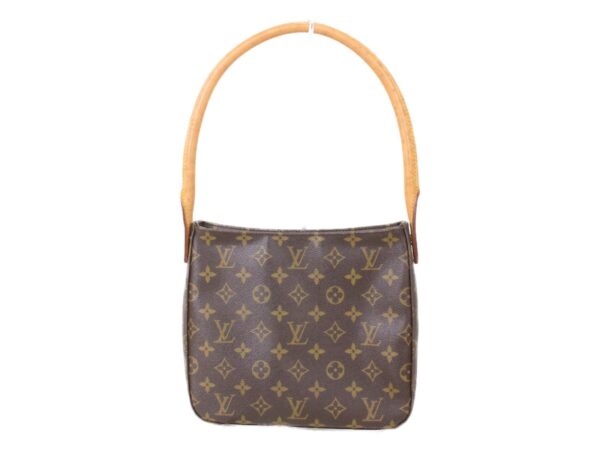 imgrc0074481774 Louis Vuitton Looping Mm Shoulder Bag Monogram Canvas Brown