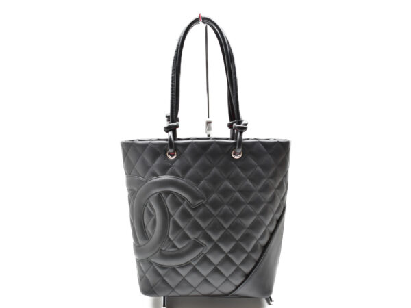 imgrc0074889154 Chanel Cambon Line Calfskin Tote Bag Black