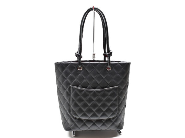 imgrc0074889155 Chanel Cambon Line Calfskin Tote Bag Black