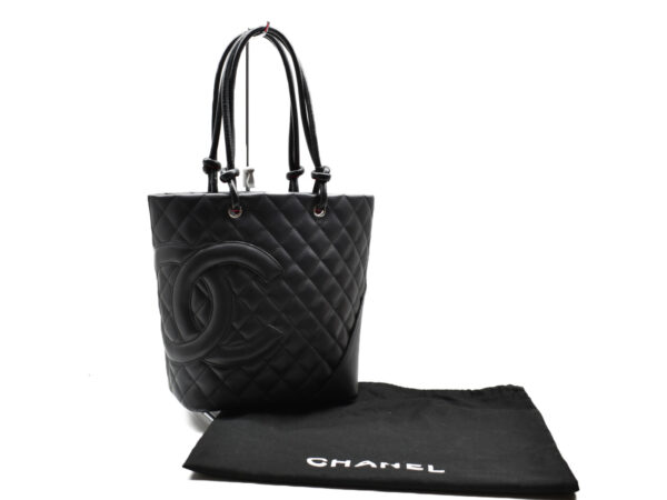 imgrc0074889175 Chanel Cambon Line Calfskin Tote Bag Black