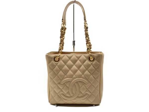 imgrc0074889256 Chanel Reprint Caviar Skin Chain Tote Bag Beige