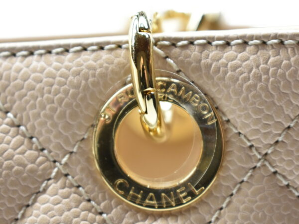 imgrc0074889263 Chanel Reprint Caviar Skin Chain Tote Bag Beige