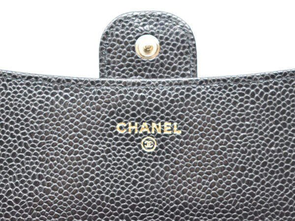 imgrc0074938064 Chanel Chain Caviar Skin Wallet Black