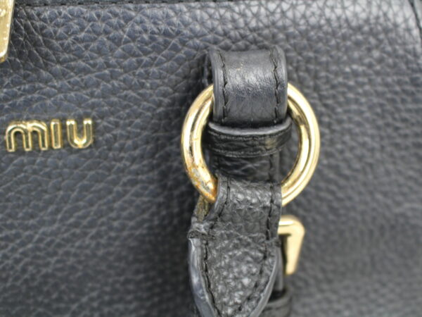 imgrc0075043237 Miu Miu Shoulder Tote Bag Goatskin Black