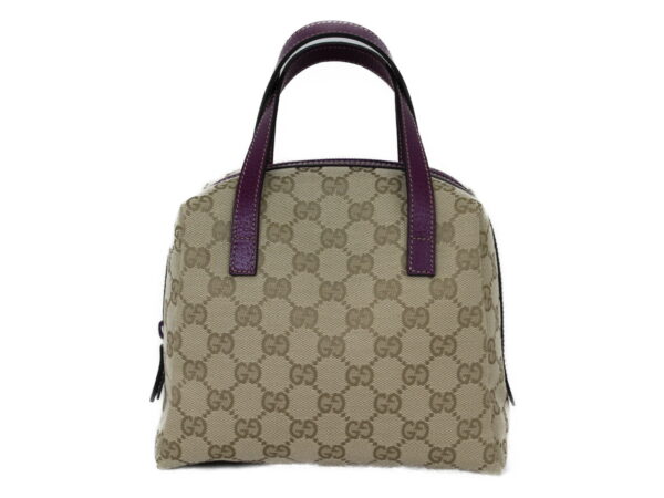 imgrc0075049804 Gucci Handbag Canvas Leather Beige Purple