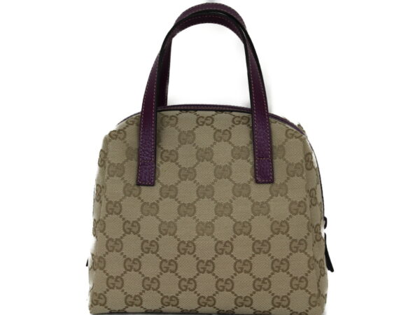 imgrc0075049805 Gucci Handbag Canvas Leather Beige Purple